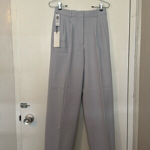 Babaton pleated cement blue pants,
